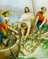 베드로에게 많은 고기를 잡게하심